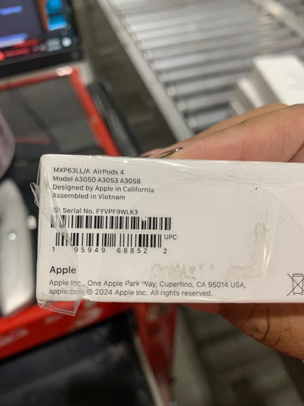 Photo 1 of Apple AirPods 4 Wireless Earbuds, Bluetooth Headphones, Personalized Spatial Audio, Sweat and Water Resistant, USB-C Charging Case, H2 Chip, Up to 30 Hours of Battery Life, Effortless Setup for iPhone