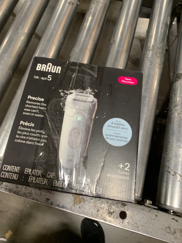 Photo 1 of Braun Epilator Silk-épil 5, Hair Removal Device, Women Shaver & Trimmer, Wet and Dry, Includes Skin Contact Cap, SE5-011, Grey