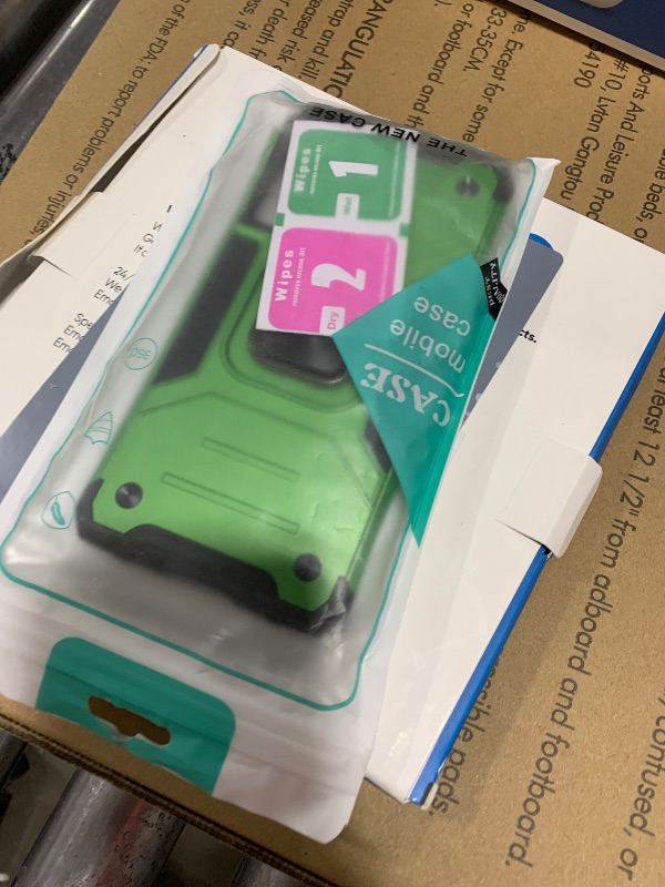Photo 1 of HNHYGETE for Galaxy S21 FE 5G Case with Screen Protector, 360°Military Grade Rotatable Kickstand (Heavy Duty) Shockproof Protective Cases for Samsung Galaxy S21 FE 5G (Green)