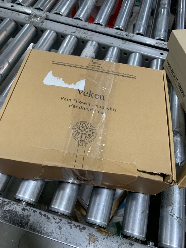 Photo 1 of Veken 11.8 Inch Rain Shower with 6 Modes Handheld Water Spray,Upgraded 2-in-1 Slide Bar Shower Head,Wide Showerhead Combo for Bathroom Accessories, Adjustable Dual Shower with Arm?Silver Chrome