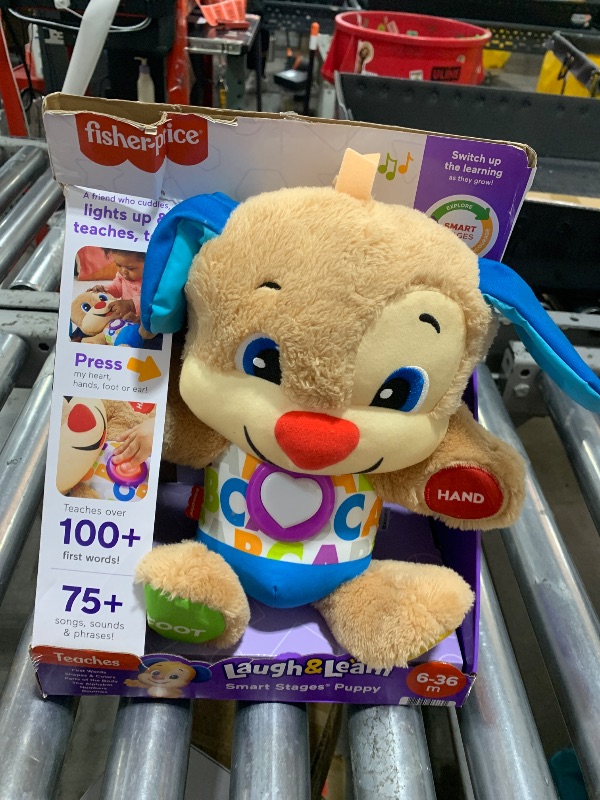Photo 1 of Fisher-Price Baby & Toddler Toy Laugh & Learn Smart Stages Puppy Musical Plush with Lights & Phrases for Infants Ages 6+ Months