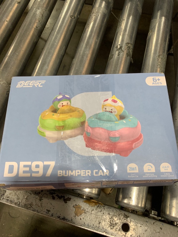 Photo 1 of DEERC 2 Pack Remote Control Ejecting Bumper Car,RC Car Toys with LED Lights&Music, RC Battle Stunt Race Cars, Christmas Birthday Gifts Toys for Ages 6+ Year Old Girls Boys