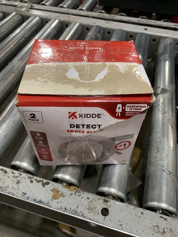 Photo 1 of Kidde Hardwired Smoke Detector, 10-Year Battery Backup, Interconnectable, LED Warning Light Indicators, 2 Pack