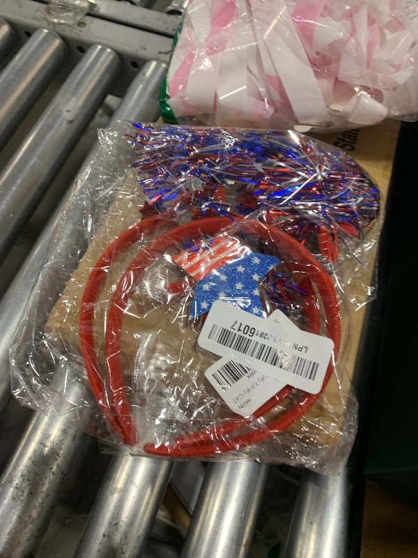 Photo 1 of 4 PCS Patriotic Party Accessories - Independence Day Headband, Star Sunglasses, Red White Blue Party Favors and Memorial Day Supplies