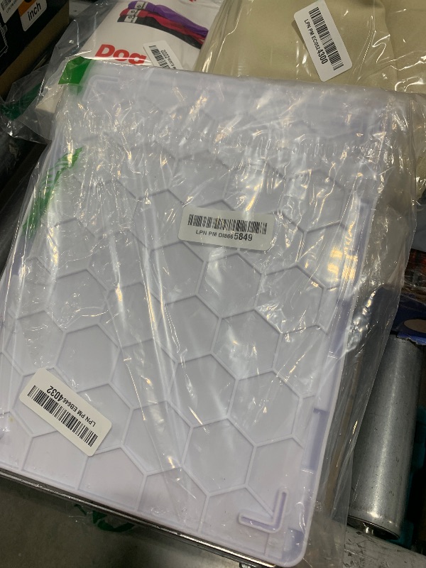 Photo 1 of GIIYAA Clear Lockable Storage Box for Food?Tech and Home Safety, Medicine Lock Box for Safe Medication,Lockable Storage Bin?Refrigerator Storage Bins, Tablet Phone Jail Lock Box (Clear)