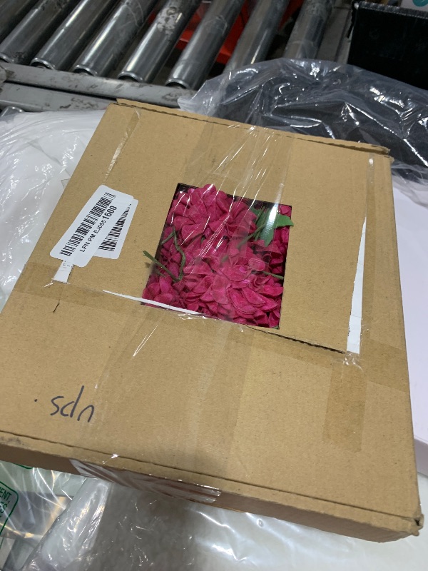 Photo 1 of Ling's Moment Flowers Raspberry Flowers Dahlia Artificial Flowers 25pcs Faux Fake Flowers w/Stem for DIY Wedding Decor Centerpieces Arrangements Bouquets Bridal Shower Home Decorations