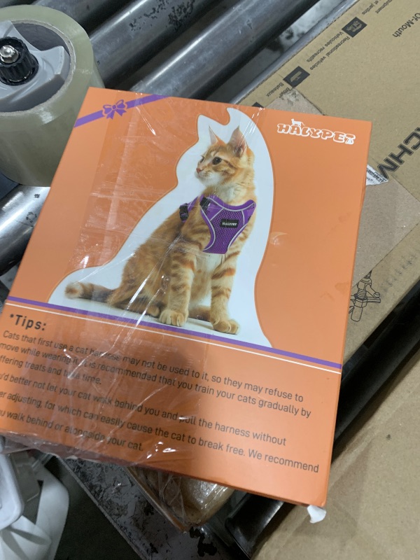 Photo 1 of Halypet Cat Harness and Leash Set [MAX Safety 4th-Gen Upgrade] Escape Proof Adjustable Cat Leash Comfortable Soft Vest Easy to Wear Kitten Harness with Reflective Strip for Cats Walking, M Black