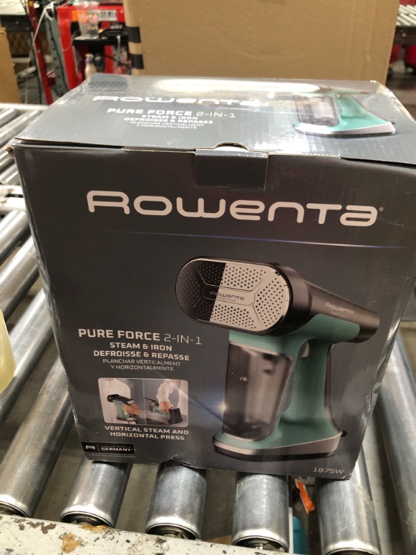 Photo 1 of Rowenta Handheld Steamer for Clothes, Pure Force 2in1 Steamer & Iron, 1875W, Vertical/Horizonal Steaming & Ironing, Lightweight, Auto-off, XL power, 1875 Watts, DR8822