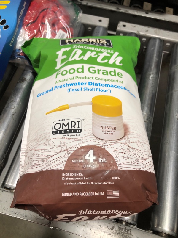 Photo 1 of HARRIS Diatomaceous Earth Food Grade, 4lb with Powder Duster Included in The Bag