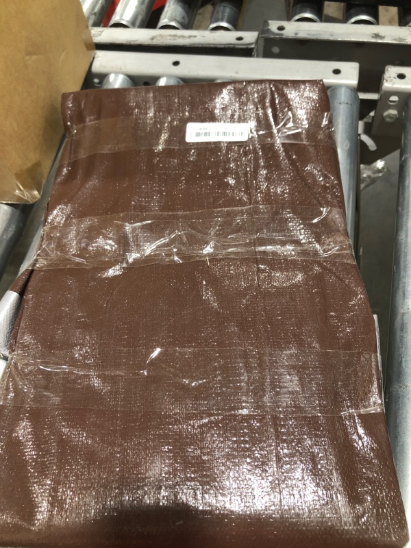 Photo 1 of CAMPMAC Tarps Heavy Duty Waterproof 8x10 Ft, 10 Mil Thick, High Durability, Rip, UV Resistant and Tear Resistant with Metal Gromets Every 20 Inches (Silver/Brown - Reversible)