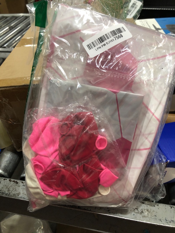 Photo 1 of Zhehao 143 Pcs Pink Soccer Birthday Decorations Party Supplies Serves 24 Include Soccer Themed Plate Fork Napkin Cup Banner Balloon Tablecloth for Sports Theme Birthday Party Favor
