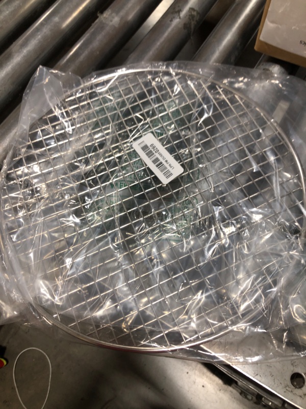 Photo 1 of Turbokey BBQ Stainless Steel 12 Inches Round Cooking Grate Carbon Baking Net Grill Pan Grate Multi-Purpose Cross Wire Rack Round Steaming Cooling Stainless Steel (305mm/12)