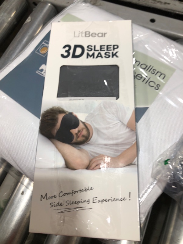 Photo 1 of LitBear Sleep Mask for Side Sleeper Women Men, Eye Mask for Sleeping Light Blocking, 3D Contoured Cup Sleeping Mask, Soft Breathable Sleep Eye Mask with Adjustable Elastic Strap for Flight Nap
