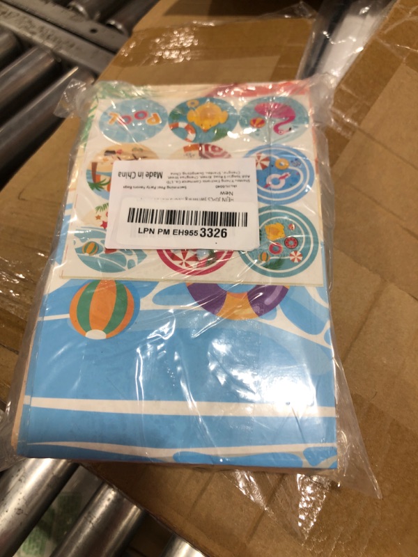 Photo 1 of HEJIN 30 PCS Pool Party Favor Bags with 36 Stickers, Summer Gift Bags Pool Party Decorations Supplies for Kids, Mermaid Goodie Bags Beach Gifts for Birthday, Baby Showers, Wedding