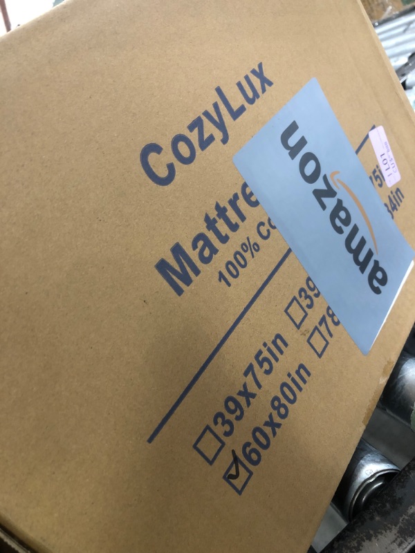 Photo 1 of CozyLux Queen Mattress Pad Cotton Cooling Mattress Cover Quilted Fitted Mattress Protector Non Slip Breathable Soft Mattress Topper Up to 21" Deep Pocket Thick Pillowtop 450GSM (60x80) inches White