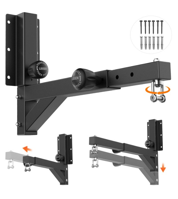 Photo 1 of Heavy Duty Adjustable Punching Bag Hanger Wall Mount - Quick-Release Length & Height Heavy Bag Hanger, 800lb Capacity Punching Bag Stand for Home Gym, Boxing, MMA Training