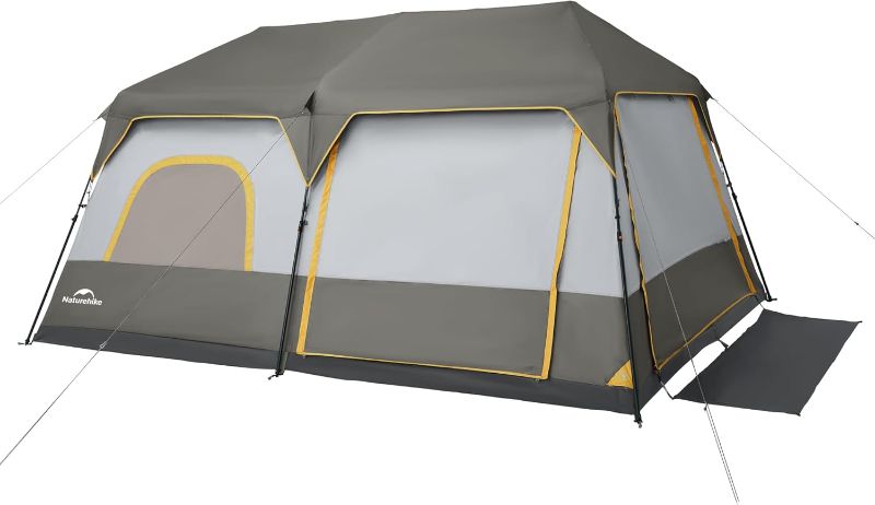Photo 1 of Naturehike Cape 4/6/8 Person Camping Tent, 60S Easy Setup Instant Tent Pop up Tent, Waterproof Large Tall 6/8 Person Tents for Camping, Car Camping

