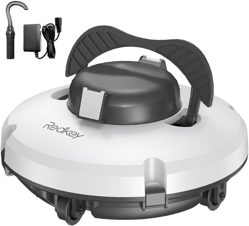 Photo 1 of S100 Cordless Robot Pool Cleaner, Last 130Min, 18° Slope Angle, Automatic Pool Vacuum for Above Ground Pools, Self-Parking Pool Cleaner with Filter Basket, Pool Robot Up to 1100 sq.ft
