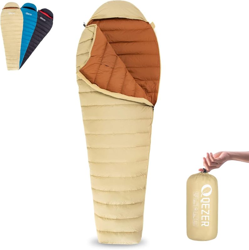 Photo 1 of Ultralight Down Sleeping Bag for Adults with 600 Fill Power, Compact Sleeping Bag for Backpacking, Hiking and Camping