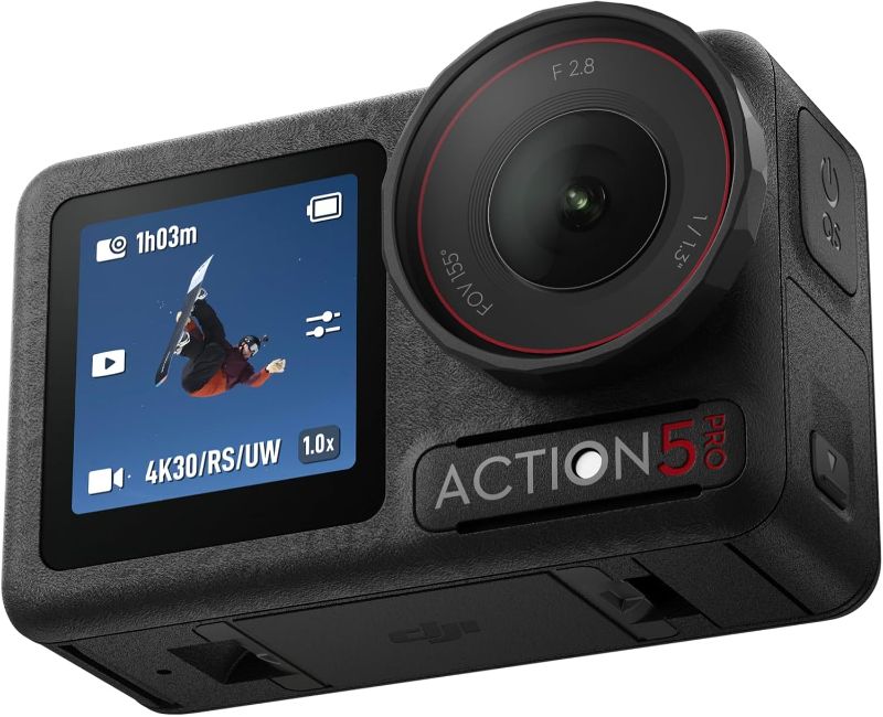 Photo 1 of DJI Osmo Action 5 Pro Standard Combo, Waterproof Action Camera with 1/1.3" Sensor, 4K/120fps Video, Subject Tracking, Stabilization, Dual OLED Touchscreens, Action Camera 4K Ideal for Sports, Vlog
