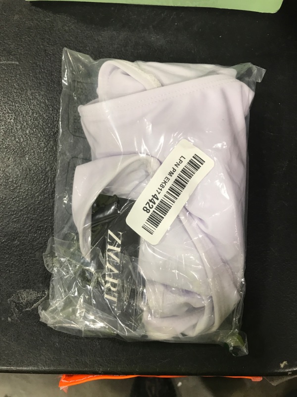 Photo 1 of Zmart Women Retro High Waisted Bikini Bottoms - Full Coverage Swim Bathing Suit Tummy Control Swimsuit Bottoms White L