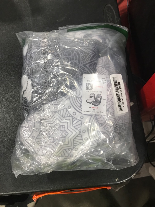 Photo 1 of Bulopur Car Seat Cover Black White Bohemian Elephant Butterfly Print for Men Women Waterproof Soft Car Seat Decoration Fit for Car SUV Sedan Truck