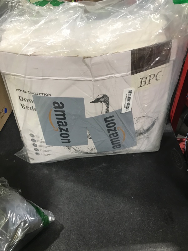 Photo 1 of BPC Lightweight Organic Feather Down Comforter King Size, Hotel Luxury Duvet Insert with 100% Cotton Cover and Puffy Feather Down Filling, for Summer/Hot Sleepers, Ivory White, 106x90 Inches