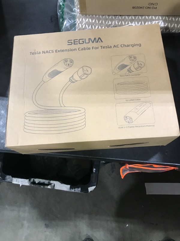 Photo 1 of EV Charger Extension Cable for NACS 50Amp 40ft Up to 240V 12kW with NACS Plug, EV Extension Cord for Level 1/2 TSL Destination Charger/Wall Connector, Extension Cable for Model-Y/X/3/S/Cybertruck