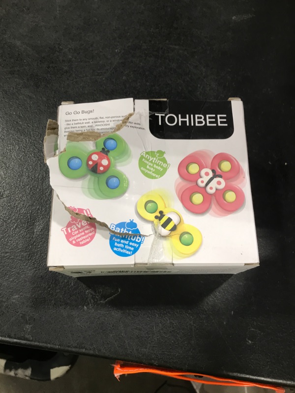 Photo 1 of 3PCS Suction Cup Spinner Toys for 1 2 Year Old Boys Spinning Toys Baby Toys 12-18 Months Sensory Toys for Toddlers 1-3 Easter Basket Stuffers Gifts for 1 Year Old Girls