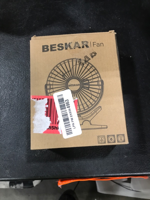 Photo 1 of BESKAR Small Clip on Fan, 3 Speeds USB Fans with Strong Airflow, Clip & Desk Fans USB Plug in with Sturdy Clamp - Ultra Quiet operation for Office Dorm Bedroom Stroller