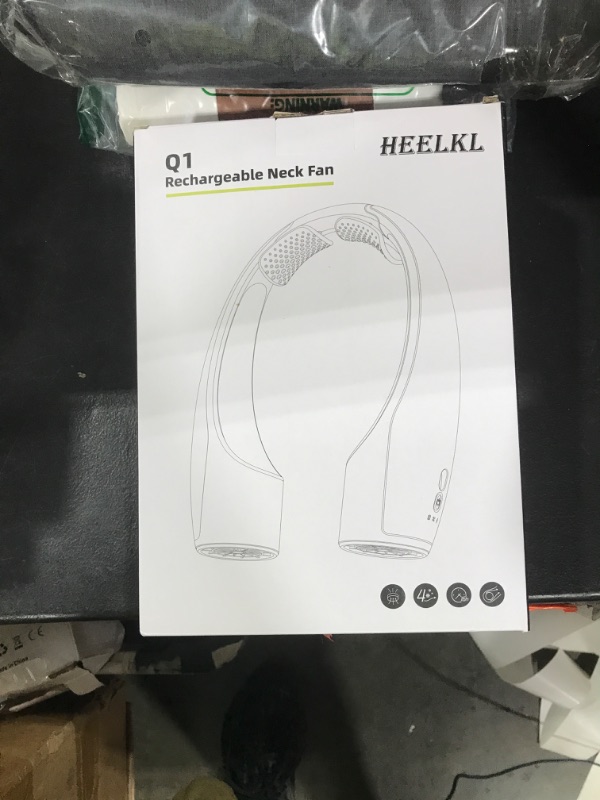 Photo 1 of Heelkl AI Neck Fan, 4 Speeds Adjustable Portable Personal Fan Rechargeable, 4000 mAh Battery Faster Cooling Wearable Fan, Ultra Quiet for Home, Office, Travel, Outdoor
