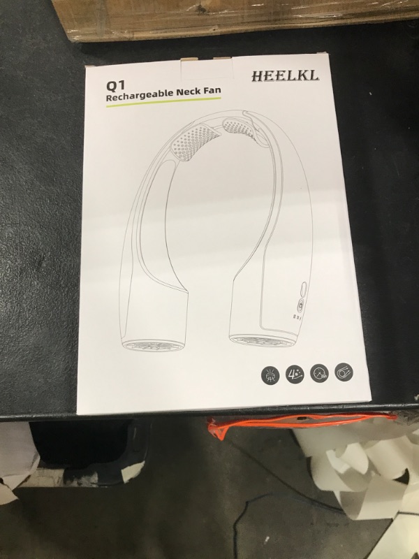Photo 1 of Heelkl AI Neck Fan, 4 Speeds Adjustable Portable Personal Fan Rechargeable, 4000 mAh Battery Faster Cooling Wearable Fan, Ultra Quiet for Home, Office, Travel, Outdoor