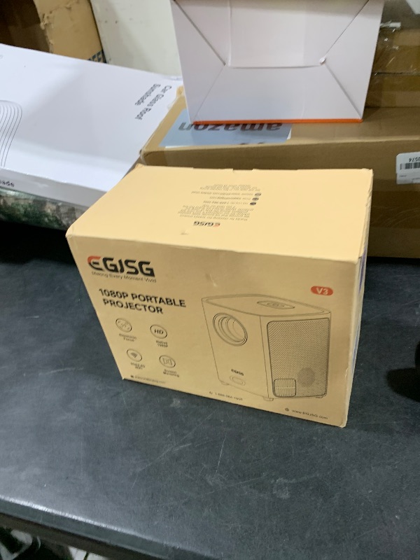 Photo 1 of [Electric Focus] Projector with WiFi and Bluetooth, 1080P Outdoor Projector with Carry Bag, Portable Movie Projector with Zoom, 4K Supported Home Theater Projector UP to 300" for Phone/TV Stick/PC