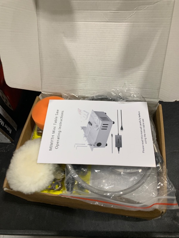 Photo 1 of MIMYTH Mini Table Saw for Crafts, Multifunctional Portable Table Saws Adjustable Cutting Angle,Speed,SawDepth; Small Table Saw for Cutting, Grinding, Sanding All-in-one; Tablesaw
