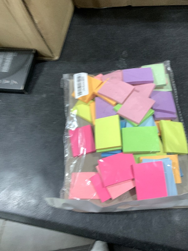 Photo 1 of (50 Pads) Sticky Notes 1.5x2, 10 Colors Self Sticky Notes, Sticky Pads, Recyclable, Self-Stick Pads, Easy to Stick for Home, Office, Notebook