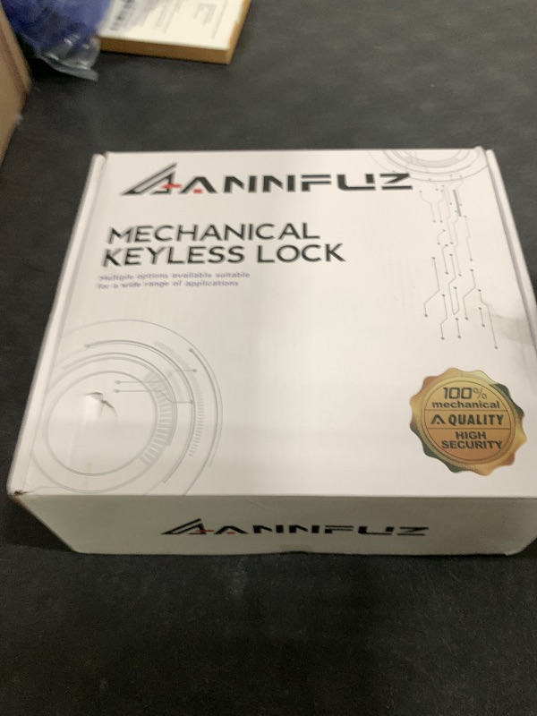 Photo 1 of ANNFUZ Mechanical Keyless Entry Door Lock with Handle,Push Button Door Lock Set for Front Door,Combination Code Door Lever Locks with Single-Side Keypad,Perfect for Garage,Warehouse (Pearl Chrome)
