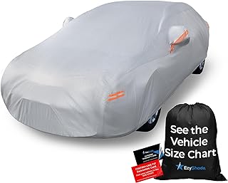 Photo 1 of EzyShade 10-Layer Car Cover Waterproof All Weather - See Vehicle Size-Chart - Car Covers for Automobiles & Car Snow Cover - Full Exterior Covers - Winter Rain Sun SUV Sedan. Size A4 (See SizeChart)
