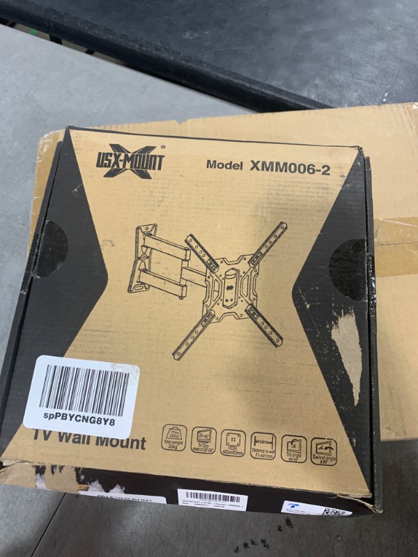 Photo 1 of USX MOUNT UL Listed Full Motion TV Mount, Swivel Articulating Tilt TV Wall Mount for 26-55Inch LED, 4K, Wall Mount Bracket with VESA 400x400mm Up to 77lbs, Perfect Center Design -XMM006-1