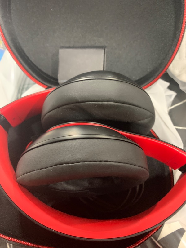 Photo 1 of Beats Studio3 Decade Collection Wireless Over-Ear Headphones - Defiant Black/Red (Renewed)