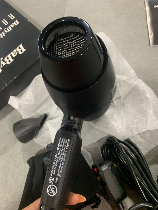Photo 1 of BaBylissPRO Hair Dryer, Nano Titanium Rapido 2000-Watt Blow Dryer, Hair Styling & Appliances, Black, BRAP1