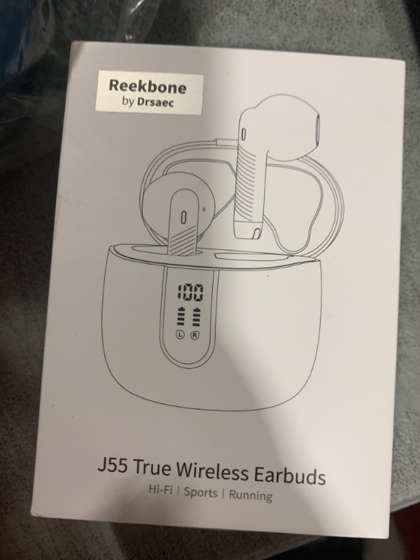 Photo 1 of Wireless Earbuds, Bluetooth Headphones V5.4 Stereo Bass Ear Buds with ENC Noise Cancelling Mics,56H Bluetooth Earbuds with LED Display Charging Case, IP7 Waterproof Earphones for Android iOS,Black
