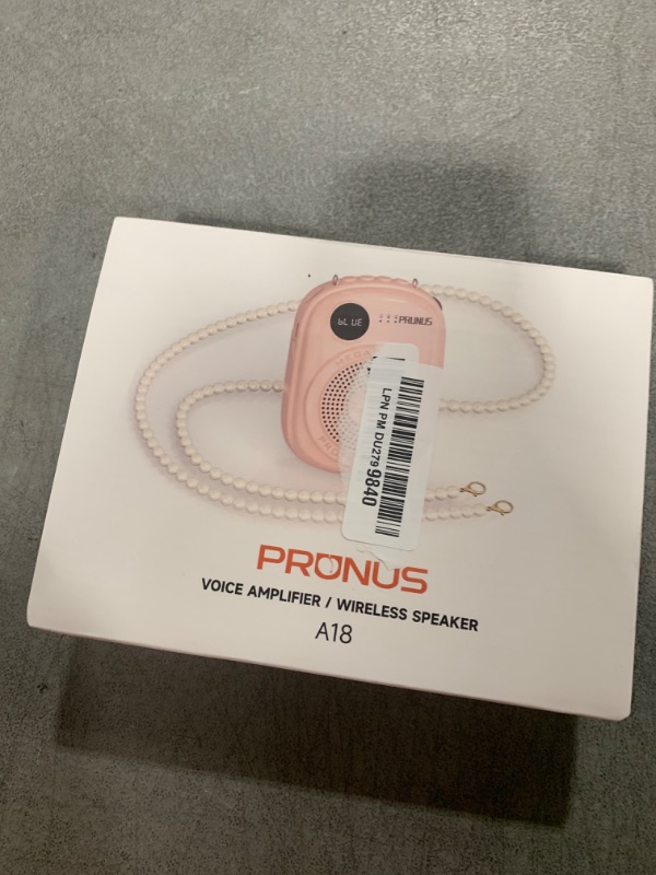 Photo 1 of Voice Amplifier for Teacher,Portable Wired Voice Amplifier with Microphone Headset and Speaker,Rechargeable Mini Voice Amplifier for Classroom,Speech,Training,Tour Guide,Pearl Chain Design-Pink