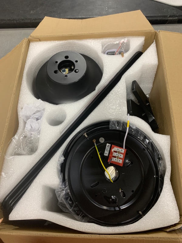 Photo 1 of Ceiling Fans with Lights- 52" Low Profile Indoor Ceiling Fan with Light and Remote/APP Control, Flush Mount, LED Dimmable DC Reversible Modern Ceiling Fan for Bedroom?Black?