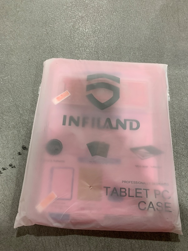 Photo 1 of INFILAND Kids Case for iPad A16 11 inch 11th Generation,iPad 10th Generation Case 10.9 Inch, Heavy Duty Shockproof Protective Cover with Stand, Glitter Clear Cute Shell for Girls, Women, Pink