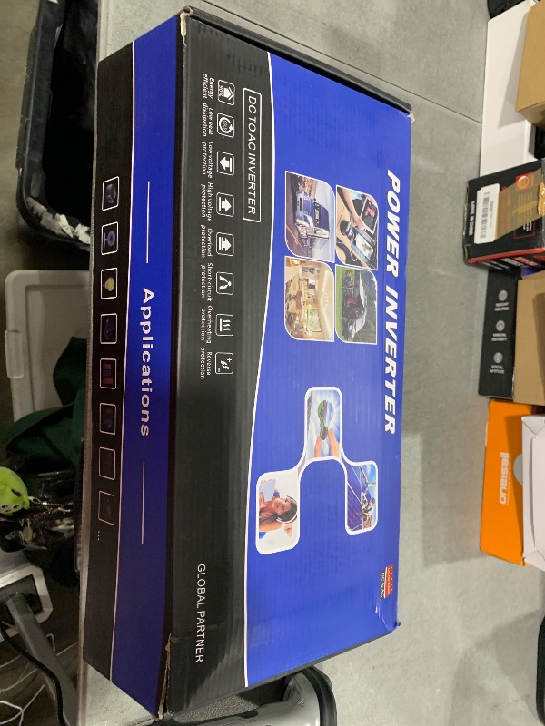 Photo 1 of 3000 Watt Power Inverter, Car/Home 12V DC to 110V AC Converter, with LED Display, Dual AC Outlets, USB Port, Dual Smart Fans, Cables Included, Suitable for Home, RV