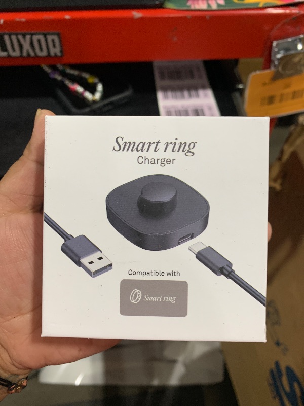 Photo 1 of Compatible with Oura Ring Gen3 Charger Size 8, Fast and Safe Charging Dock with USB-C Cable, Travel-Friendly Design for Smart Ring (Black)