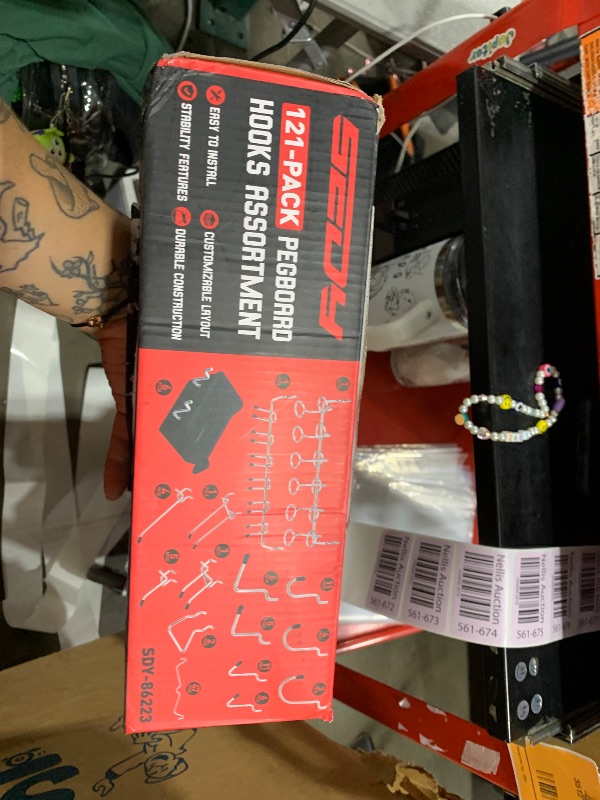 Photo 1 of Ultimate 121-Piece Pegboard Hooks Set, Pegboard Accessories with Metal Hooks, Durable Peg Board Organizer Accessories, Pegboard Bins, Peg Board Tool Utility Hooks