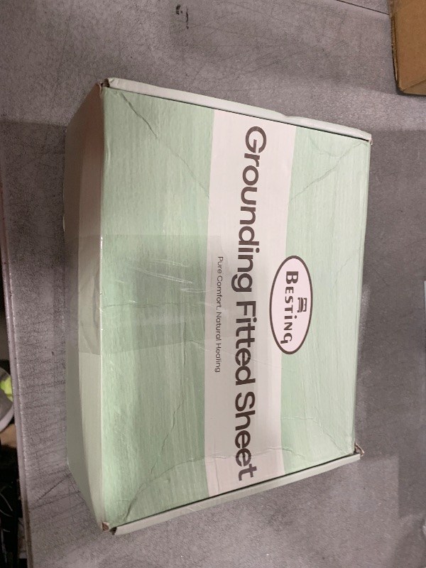 Photo 1 of Grounding Sheets 12% Pure Silver Fiber 88% Organic Cotton Superior Earthing Fitted Sheet 400 Threads Earth Connected Bed Sheet with Grounding Cord and Test Pen (Queen 60"x 80"x 15" White)