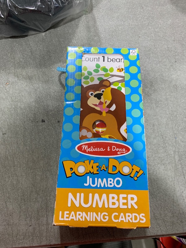 Photo 1 of Melissa & Doug Poke-A-Dot Jumbo Number Learning Cards - 13 Double-Sided Numbers, Shapes, and Colors Cards with Buttons to Pop Interactive Learning Activity For Kids