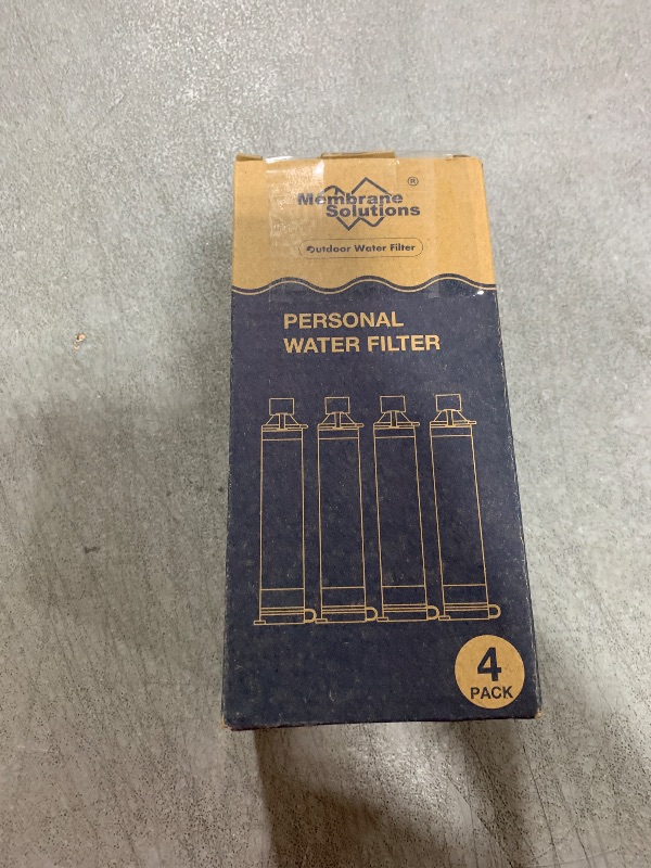 Photo 1 of Membrane Solutions Straw Water Filter S1, NSF/ANSI 42&372&401 certificated, Survival Filtration Portable Gear, Emergency Preparedness, Supply for Drinking Hiking Camping Team Family Outing, 4 Pack